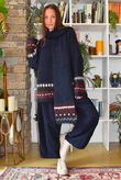 Moorland Fair Isle Scarf Navy